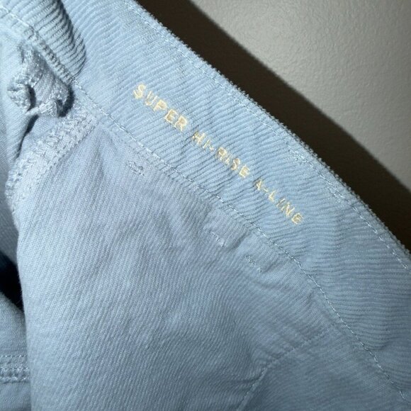 American Eagle Super High Rise A-Line Mini Skirt Button Front Women’s 10 Stretch - Picture 5 of 6